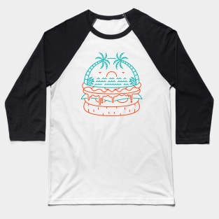 Beach Burger Baseball T-Shirt